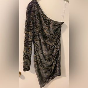 SHEIN 🖤 One shoulder glitter body con party dress 🖤 NWT